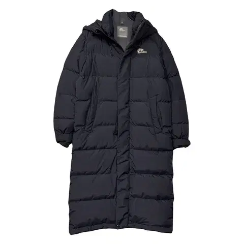 네파 블랙 로고 다운 롱패딩 90