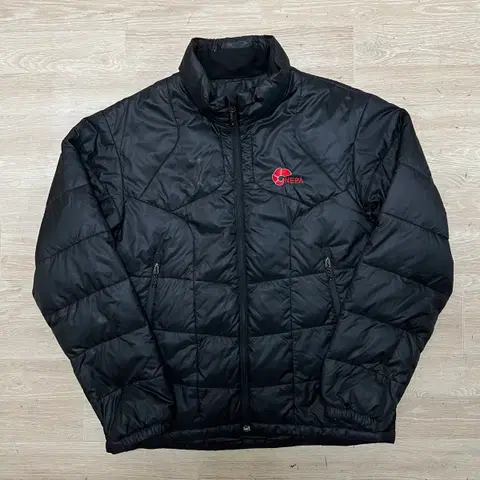 네파 덕다운 산양 로고 스탠드넥 경량패딩 점퍼 [블랙] M/95