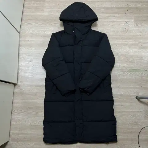 스파오 베이직 후드 롱패딩 점퍼 [블랙] XL/105