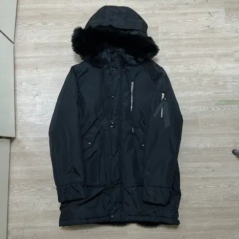 남성 퍼후드 야상 롱패딩 점퍼 [블랙] L/100