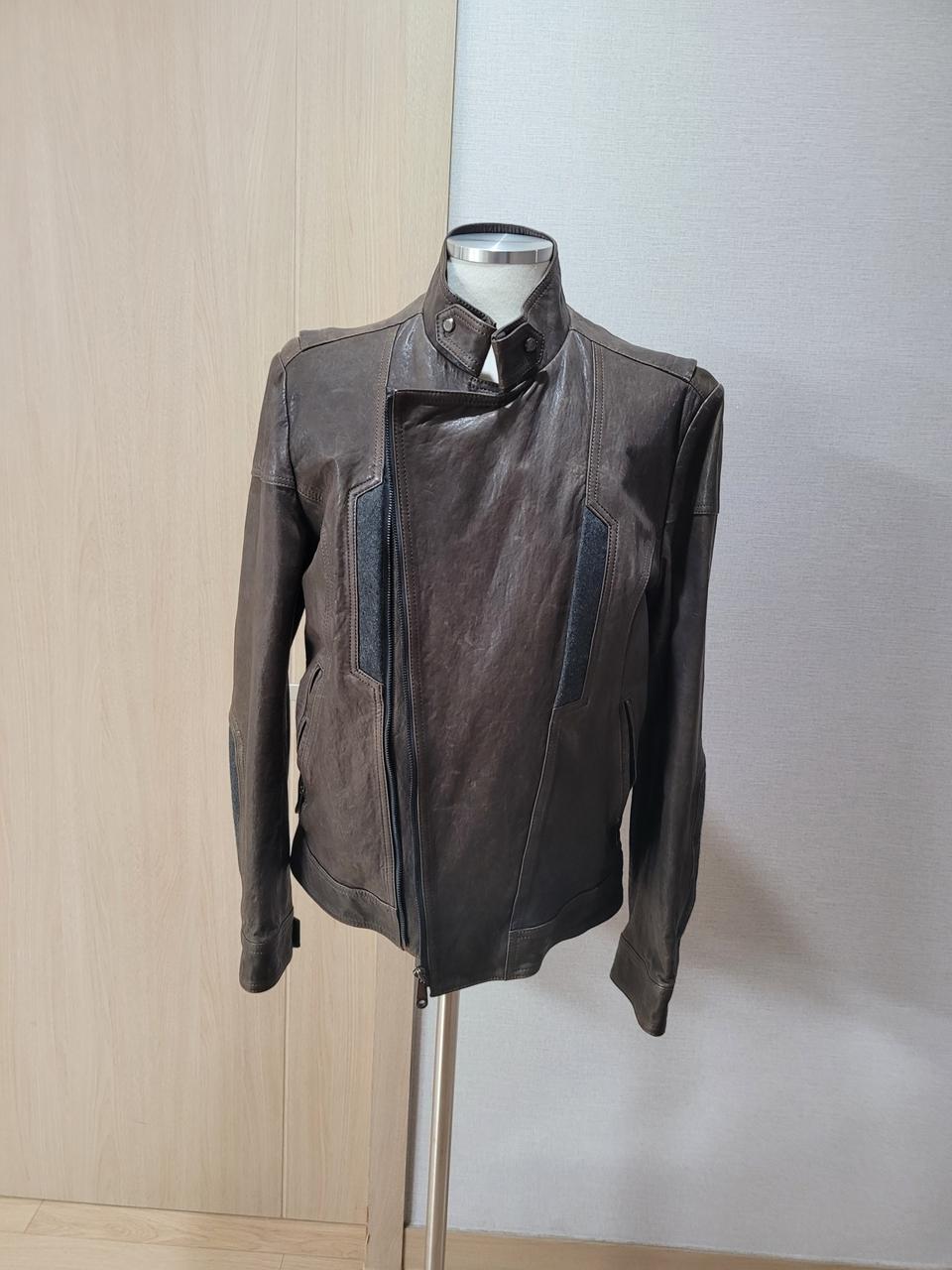 지이크 남자 양가죽 자켓 105 다크브라운