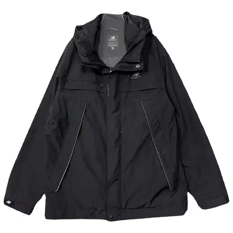 뉴발란스 블랙 로고 바람막이 윈드자켓 L