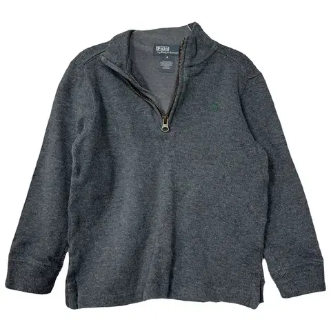 4세 폴로 키즈 그레이 반집업 맨투맨