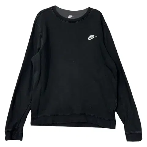 나이키 블랙 로고 맨투맨 L