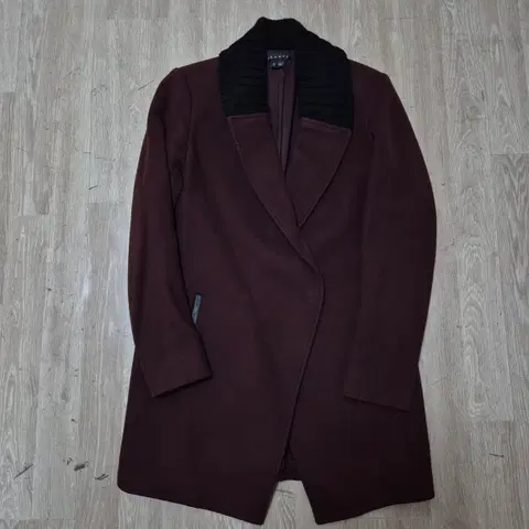 띠어리 여성 럭셔리 하이브리드 니트넥 더플 코트