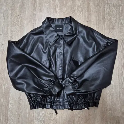 PAPRIKA 파프리카 여성 크롭 레더 가죽자켓