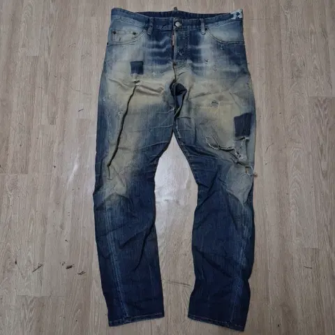 디스퀘어드2 1964 데미지 워싱 데님 청바지 찢청