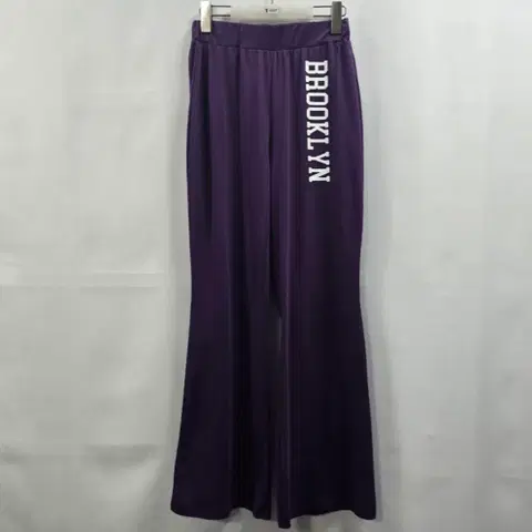 1057 SHEIN 브루클린 로고 밴딩 와이드 팬츠 (M / 퍼플)