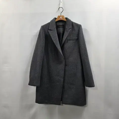 0783 THE IZZAT 더아이잗 뉴욕 울혼방 테일러드 하프코트 차콜