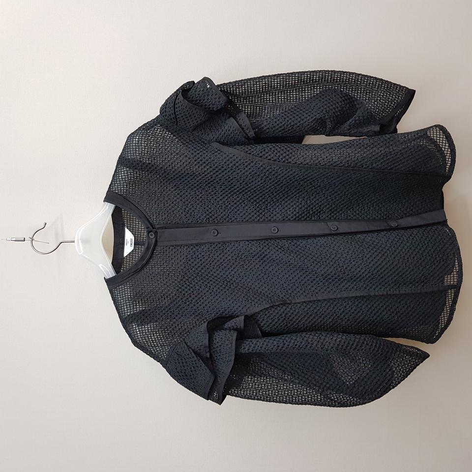 OBZEE 오브제 2022 메쉬소재  러플 블라우스 82-94-160