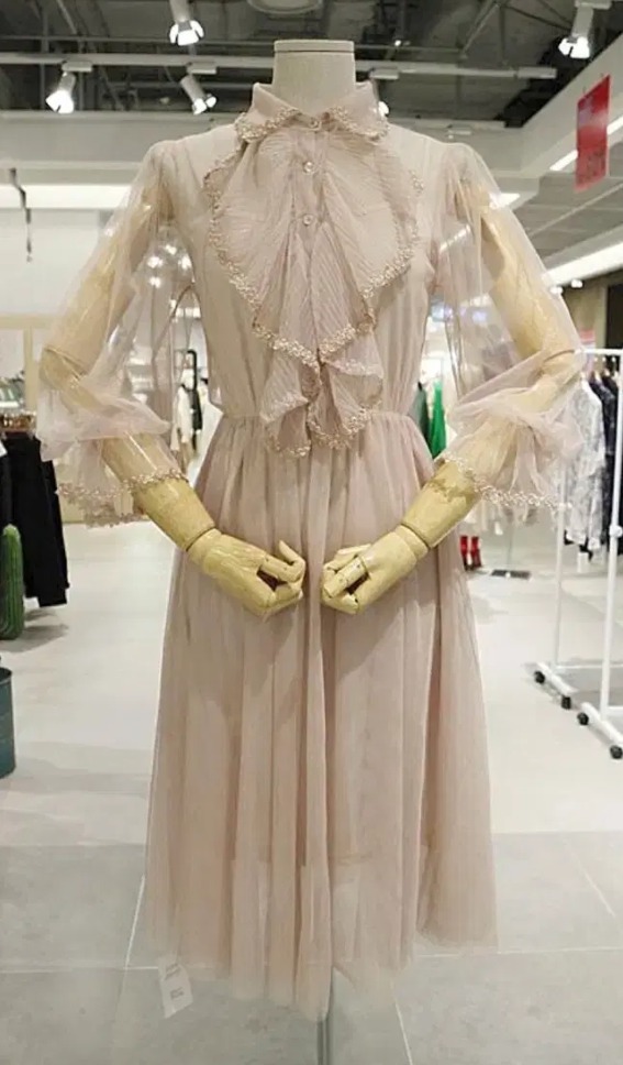 셀프 웨딩 브라이덜샤워 시스루 망사 레이스 원피스 드레스 홀복 나시 세트