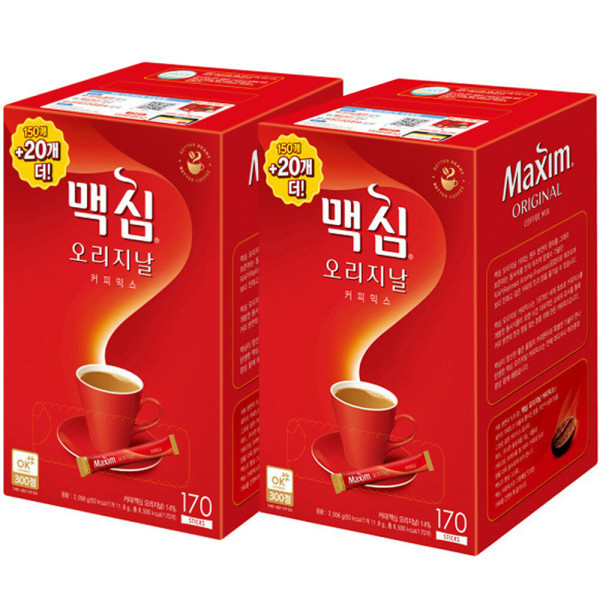 맥심 오리지날 커피믹스 340T(170T +170T)