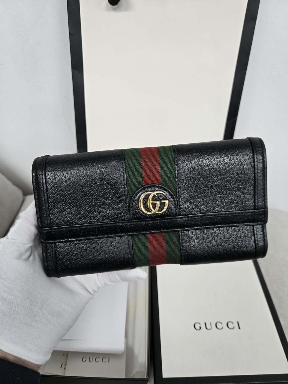 [정품][A급] 구찌 오피디아 웹삼선 장지갑