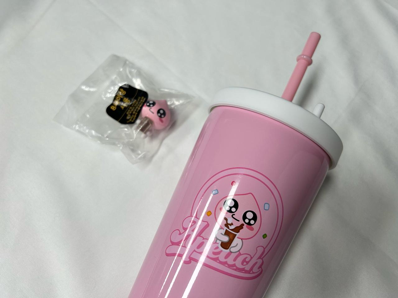 맥심 x 카카오 텀블러 새것 핑크 400ml