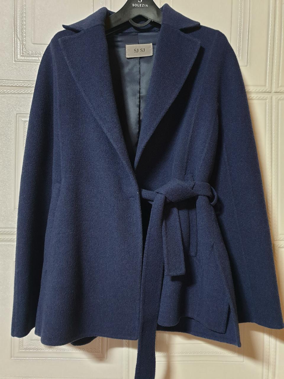 한섬 sjsj 캐시미어 양모 핸드메이드 코트