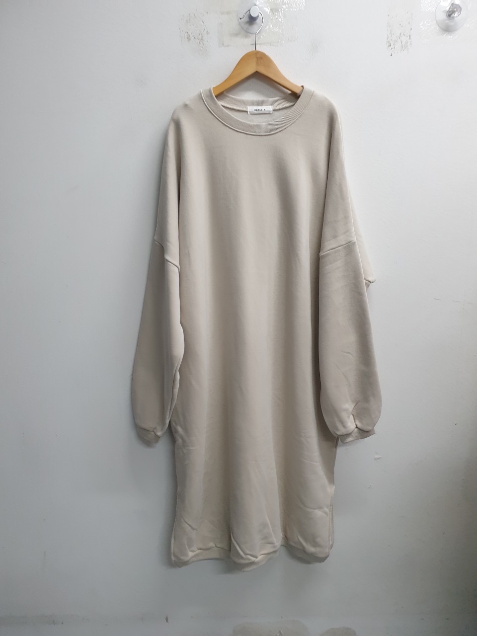 루즈핏 기모 맨투맨 롱원피스