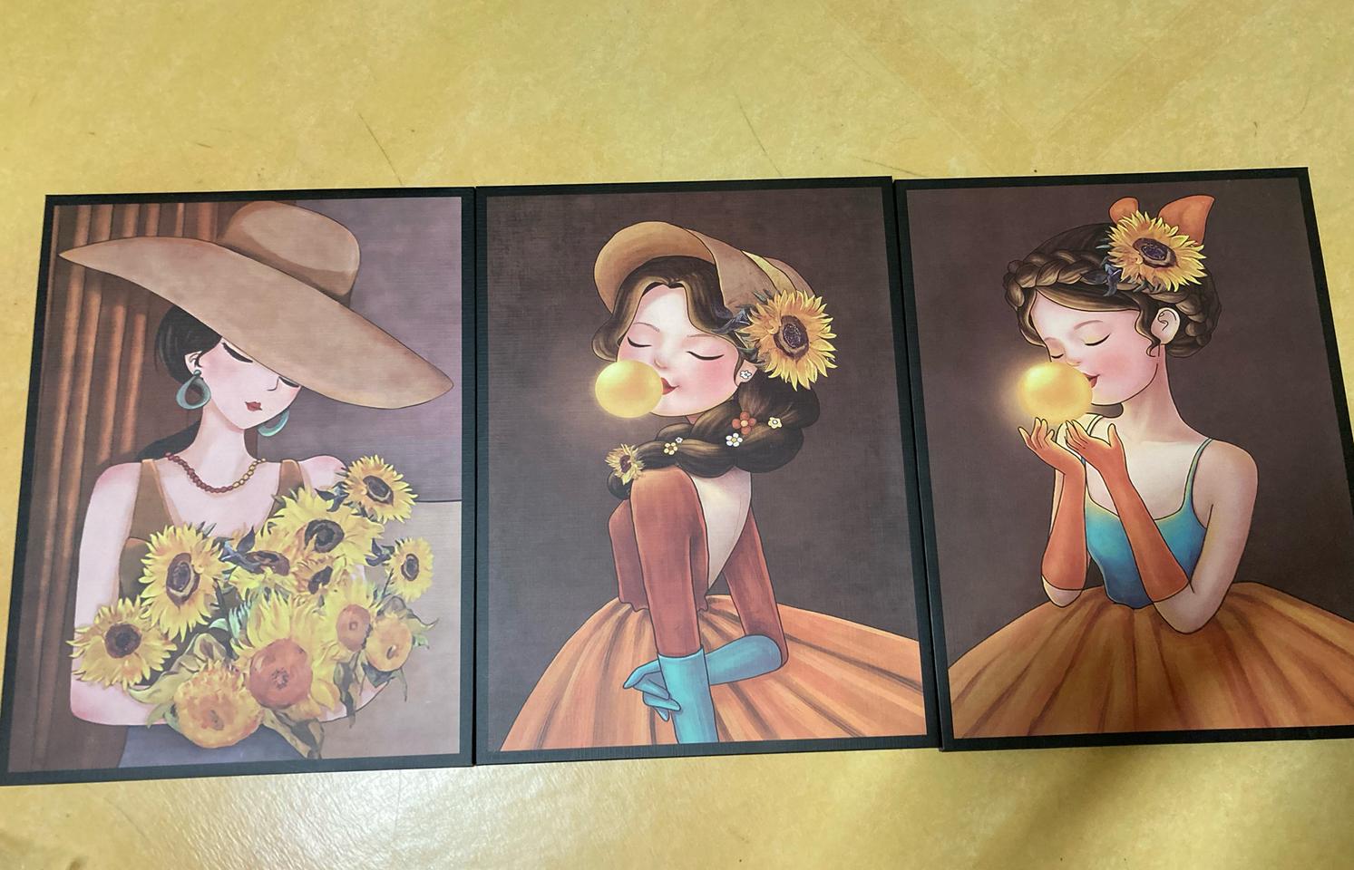 해바라기 그림 3종류 일괄판매