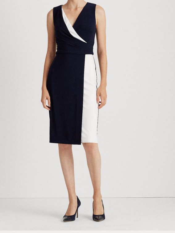 고급 민소매 드레스 캡 홀복 섹시 배색 랩 하객 파티 행사 데이트 원피스