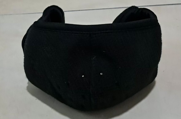 방한용 블랙/그레이1쌍 귀마개마스크(앞숨구멍있슴)