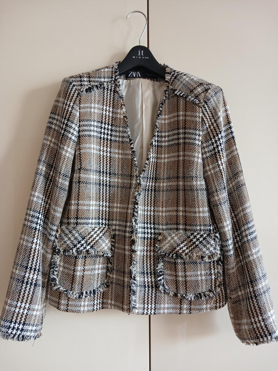 자라 트위드 자켓