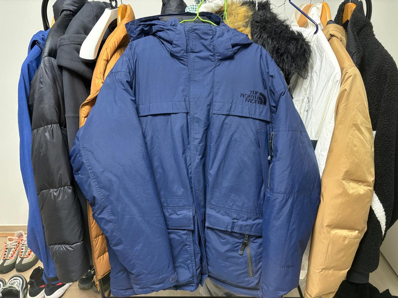 노스페이스 하이벤트 구스다운 네이비 100