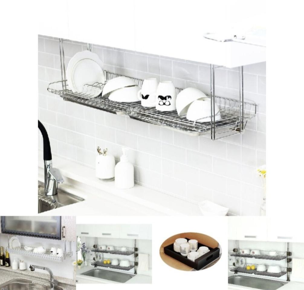 [새제품] 대건통상 광폭로얄 싱크선반 900-1단 스텐쟁반