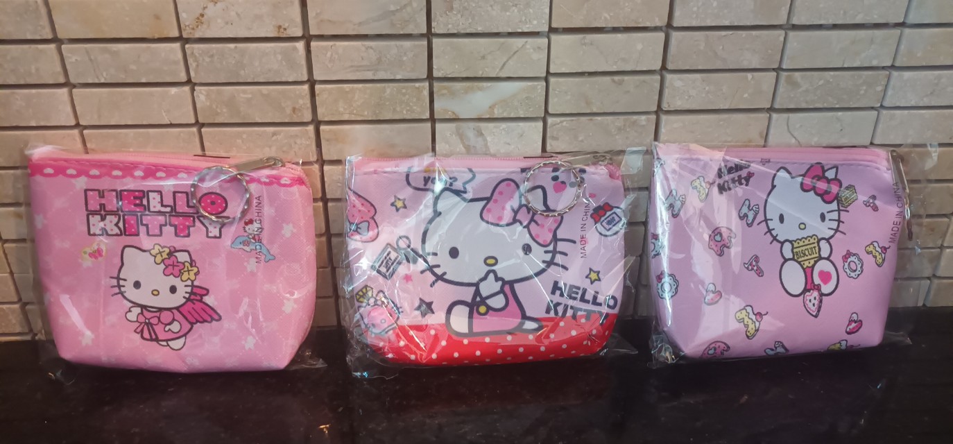 키티 키링 지갑 3종