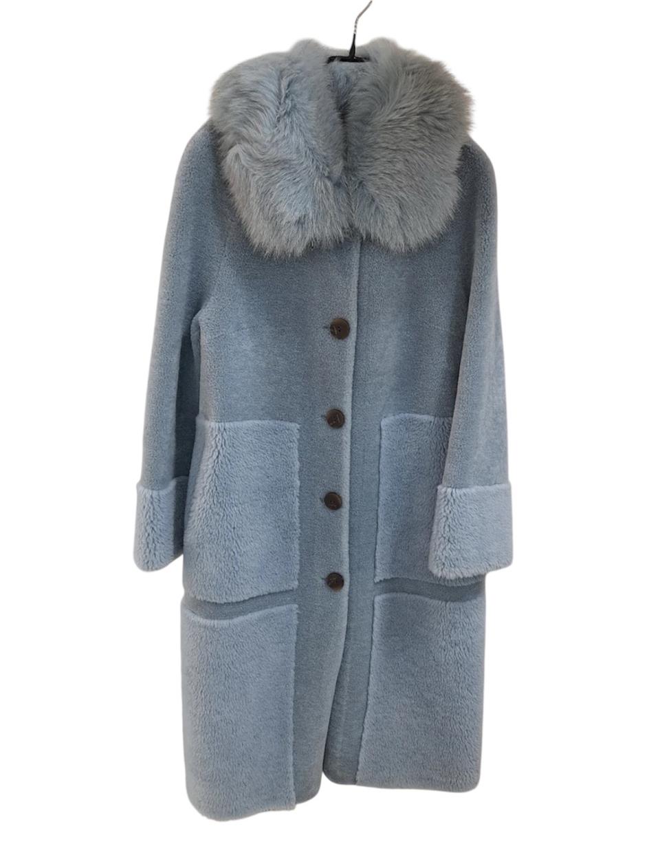 정품 칼 라커펠트 66-77사이즈 블루 양모100