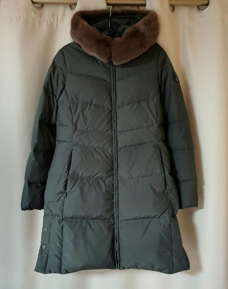 (상태최상) 지센 여성 카키 롱패딩 66