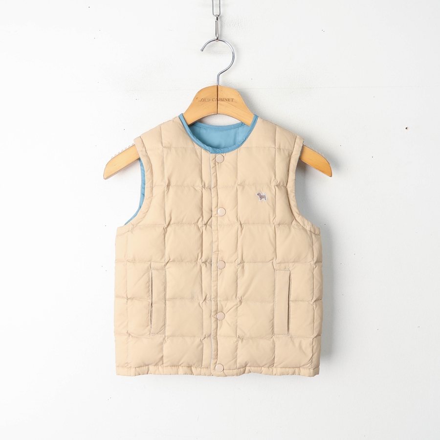 4세/블루독 키즈 다운 양면 패딩조끼