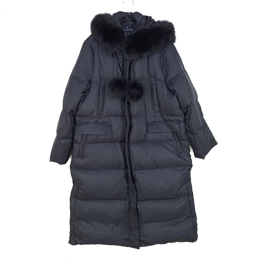 다니엘에스떼 여성 가벼움 구스 롱패딩 다크챠콜94 (HU42562)