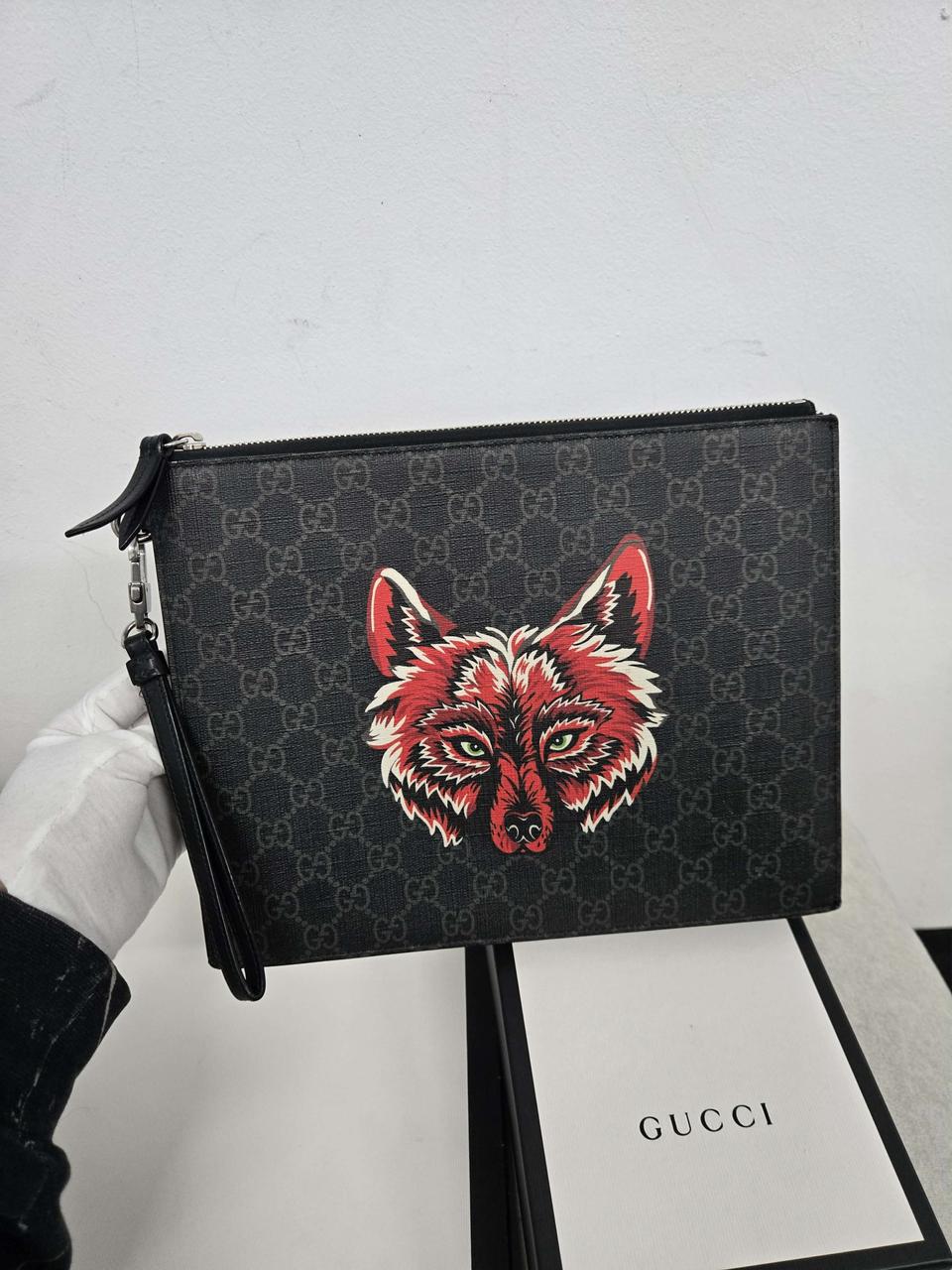 [정품][A급] 구찌 레드 울프 클러치백