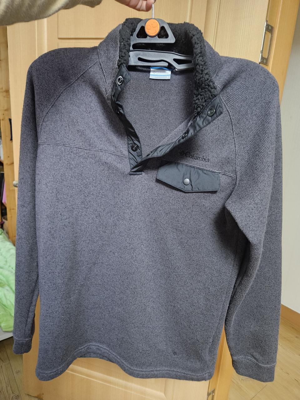 컬럼비아 풀오버 긴팔 티셔츠 차콜