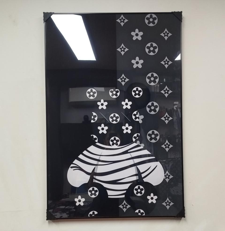 루이비통 베어브릭 피규어 인형 카우스 꽃 그림액자 그림 액자 인테리어소품