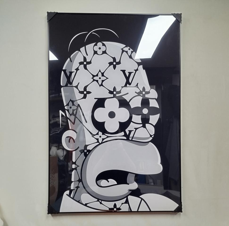 루이비통 심슨 가족 피규어 인형 유화 꽃 그림액자 그림 액자 인테리어소품