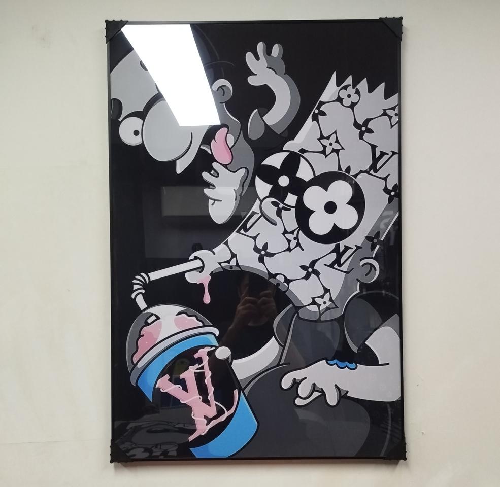 루이비통 심슨 가족 피규어 인형 텀블러 그림액자 그림 액자 인테리어소품