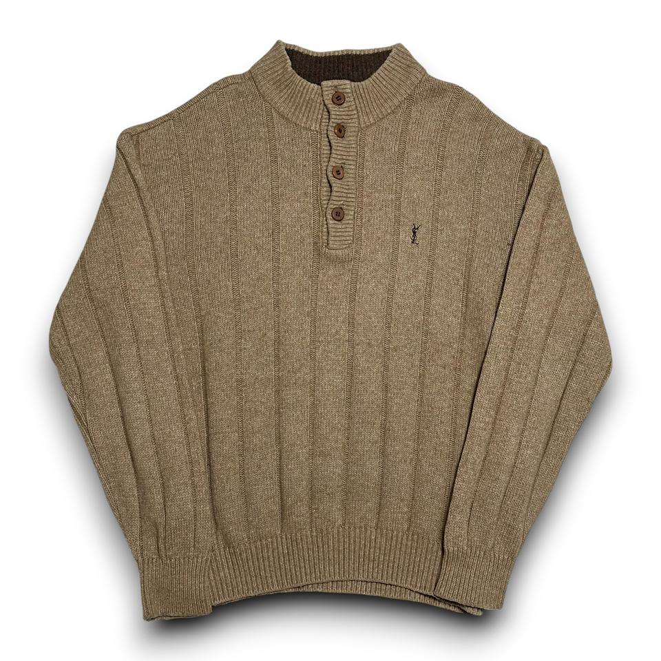 Yves Saint Laurent 베이지 하프넥 니트