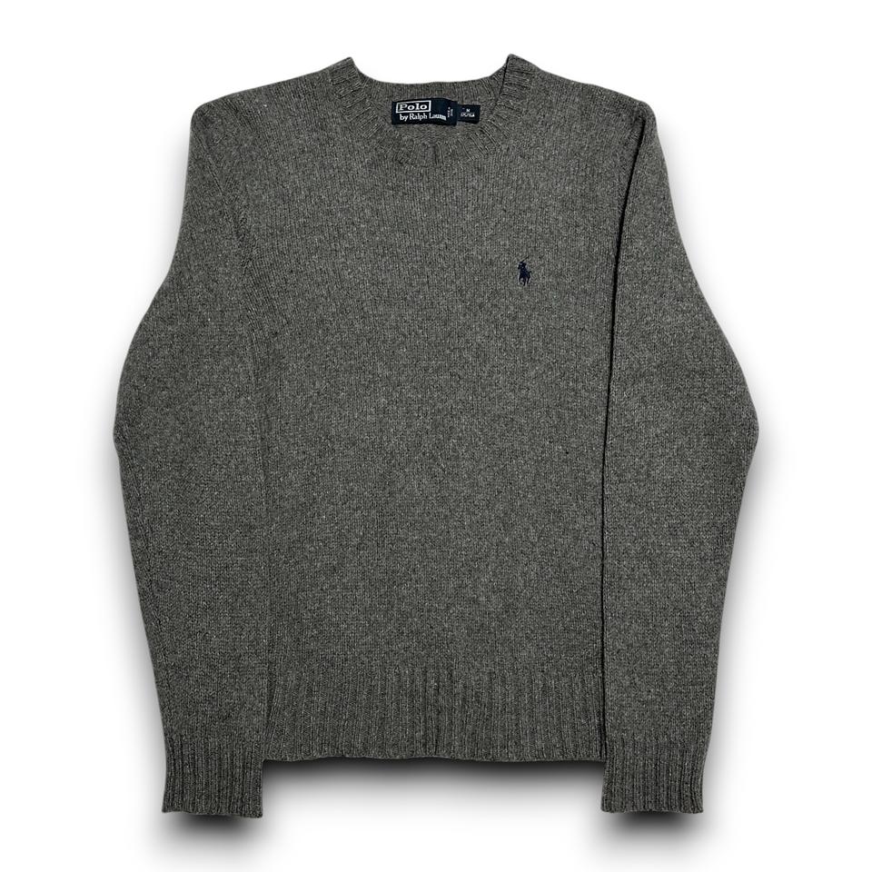 Polo Ralph Lauren 여성 라운드넥 그레이 울 니트