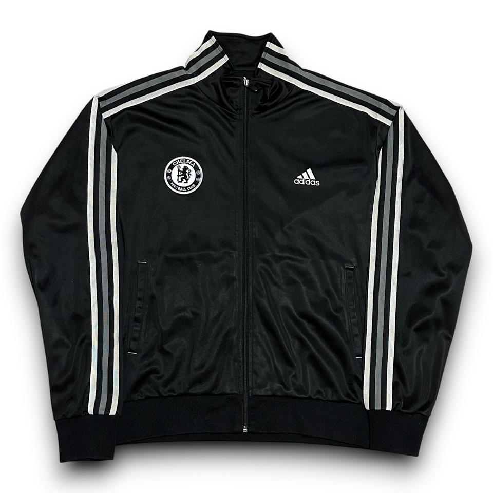 Adidas 첼시 넥라인 블랙 트랙탑 져지