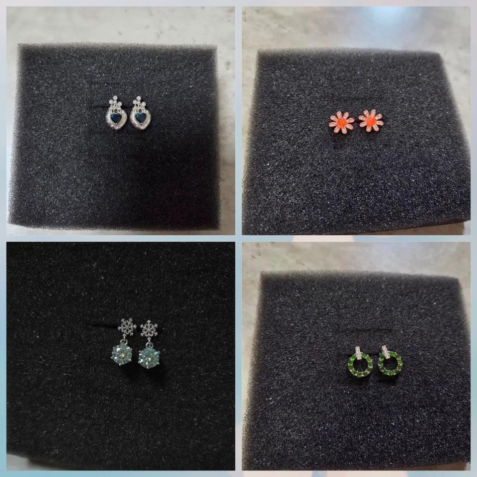 새거 . 패션 은침 귀걸이 4종 세트