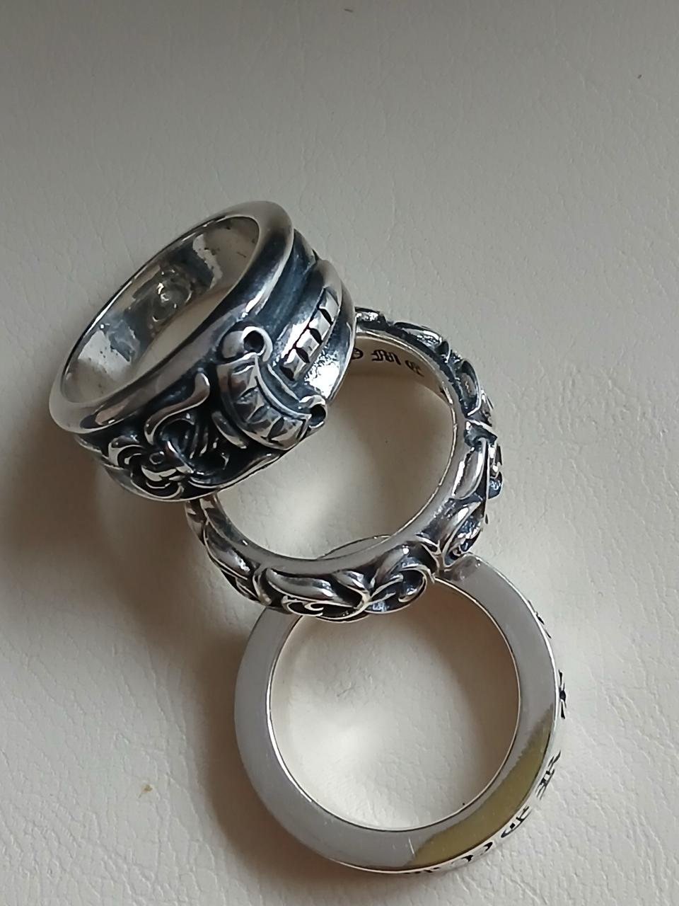 크롬 반지 은925