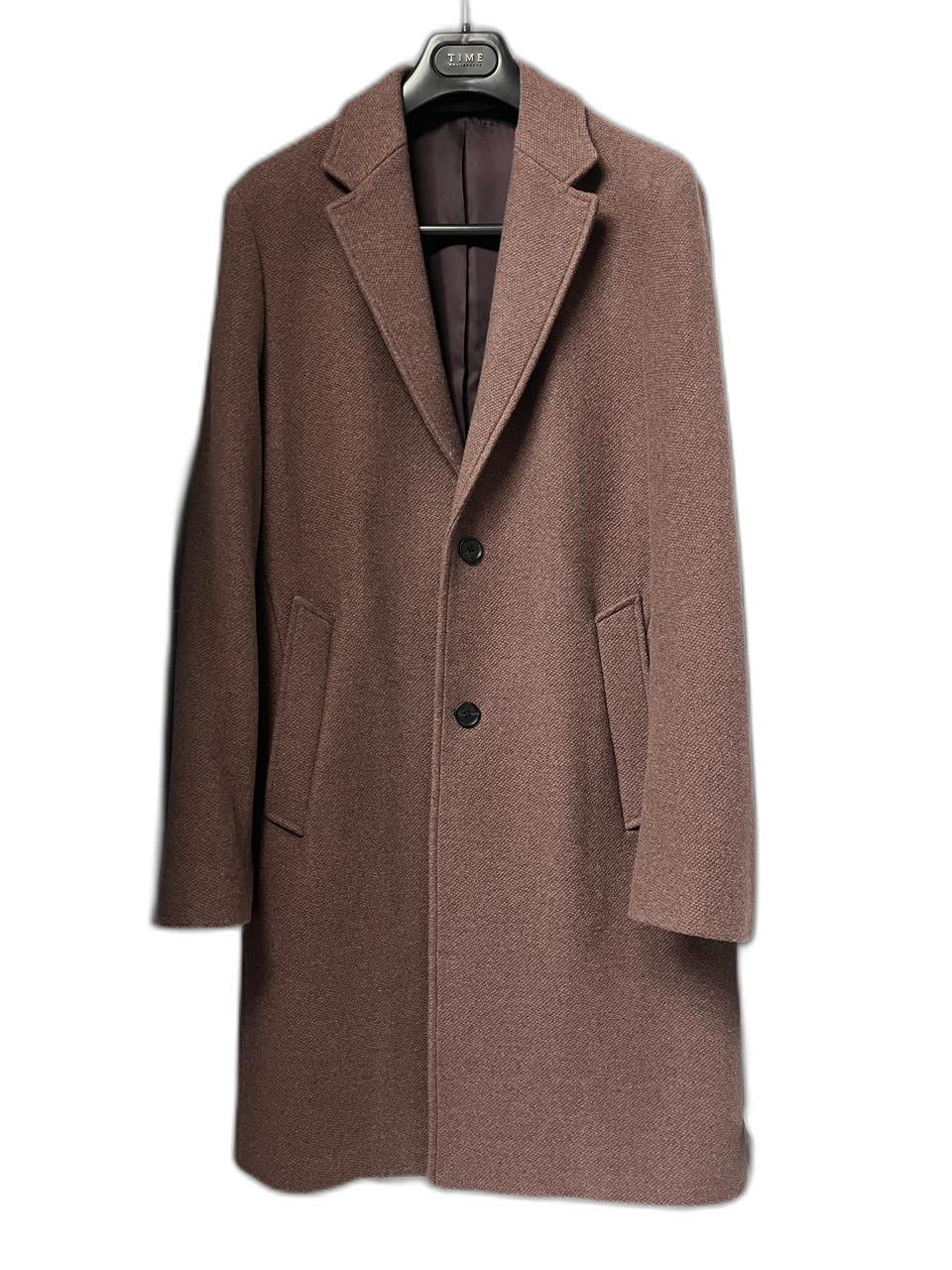 타임옴므 야크&캐시미어 멜란지핑크 코트 100사이즈