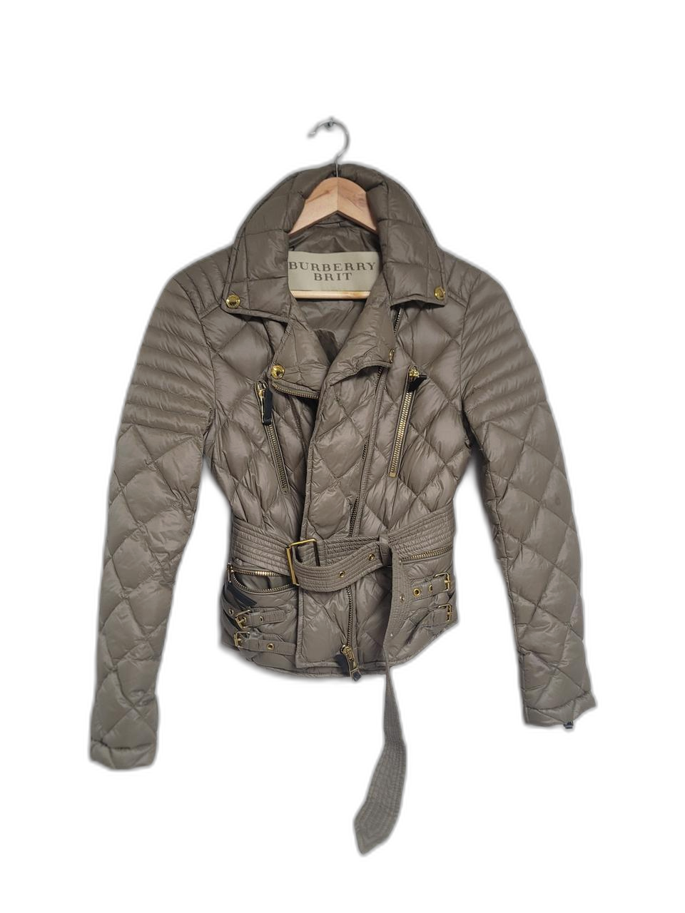 버버리 브릿 퀼팅 패딩 자켓 카키. M