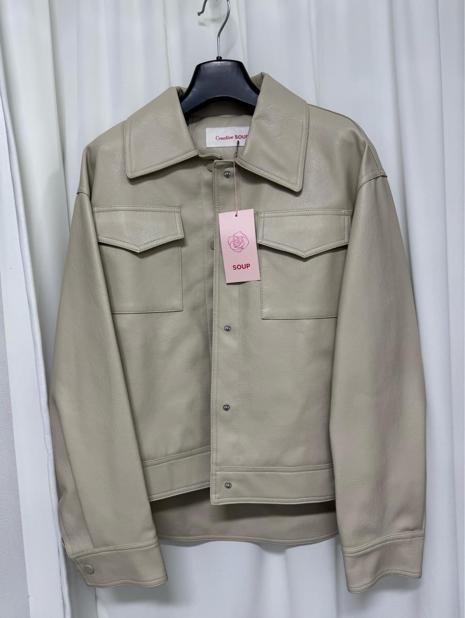 [새상품] SOUP 가죽자켓