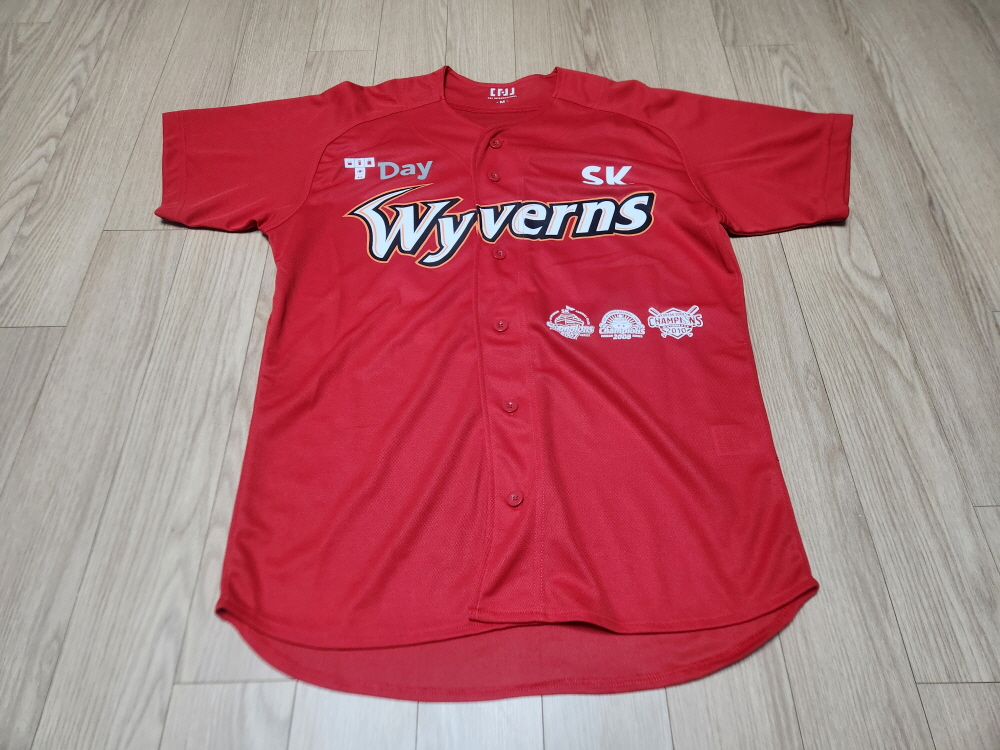 SK 와이번스 V4 김광현 T데이 우승 이벤트 사인 유니폼 사이즈 95