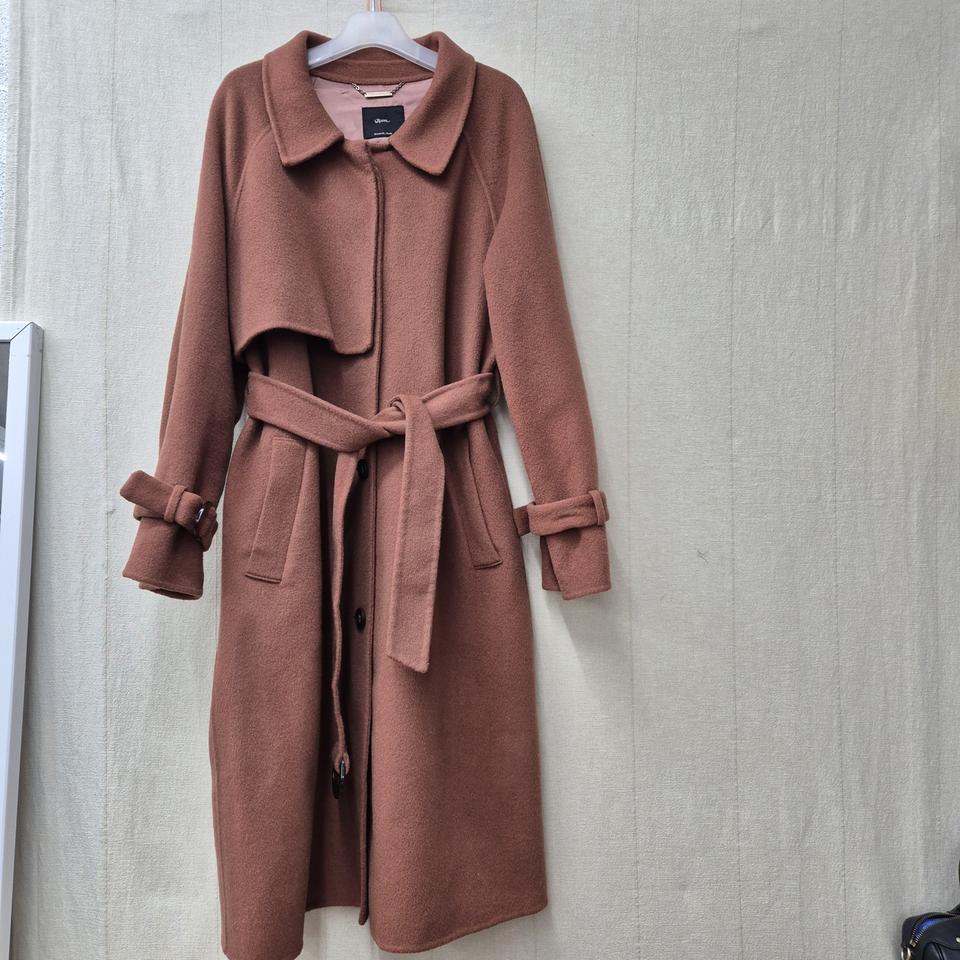 로엠 핸드메이드 울100% 롱코트 55~66