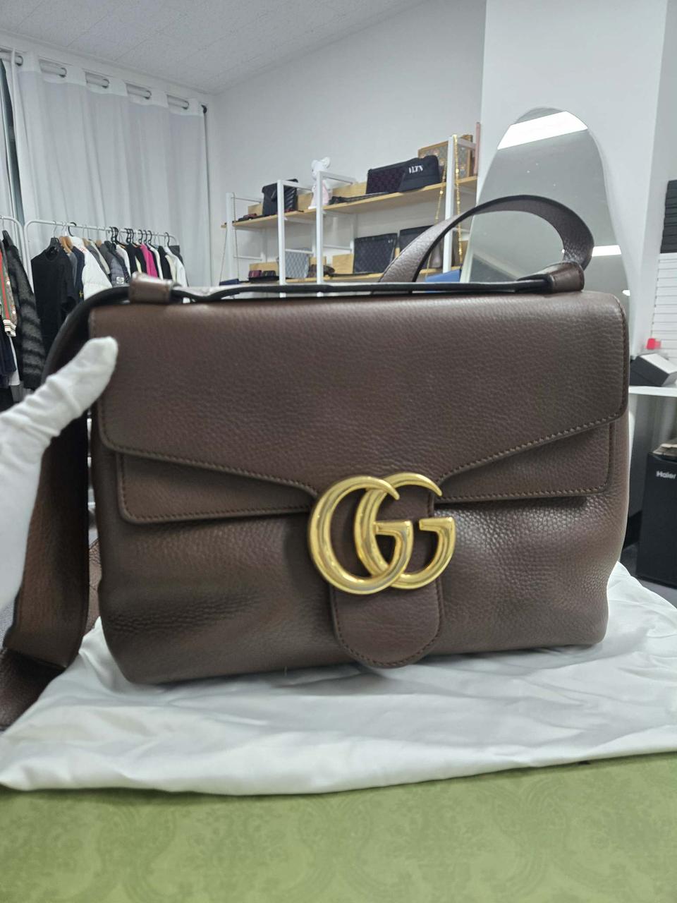 [A급컨디션] 구찌 마몬트 GG 브라운 숄더백