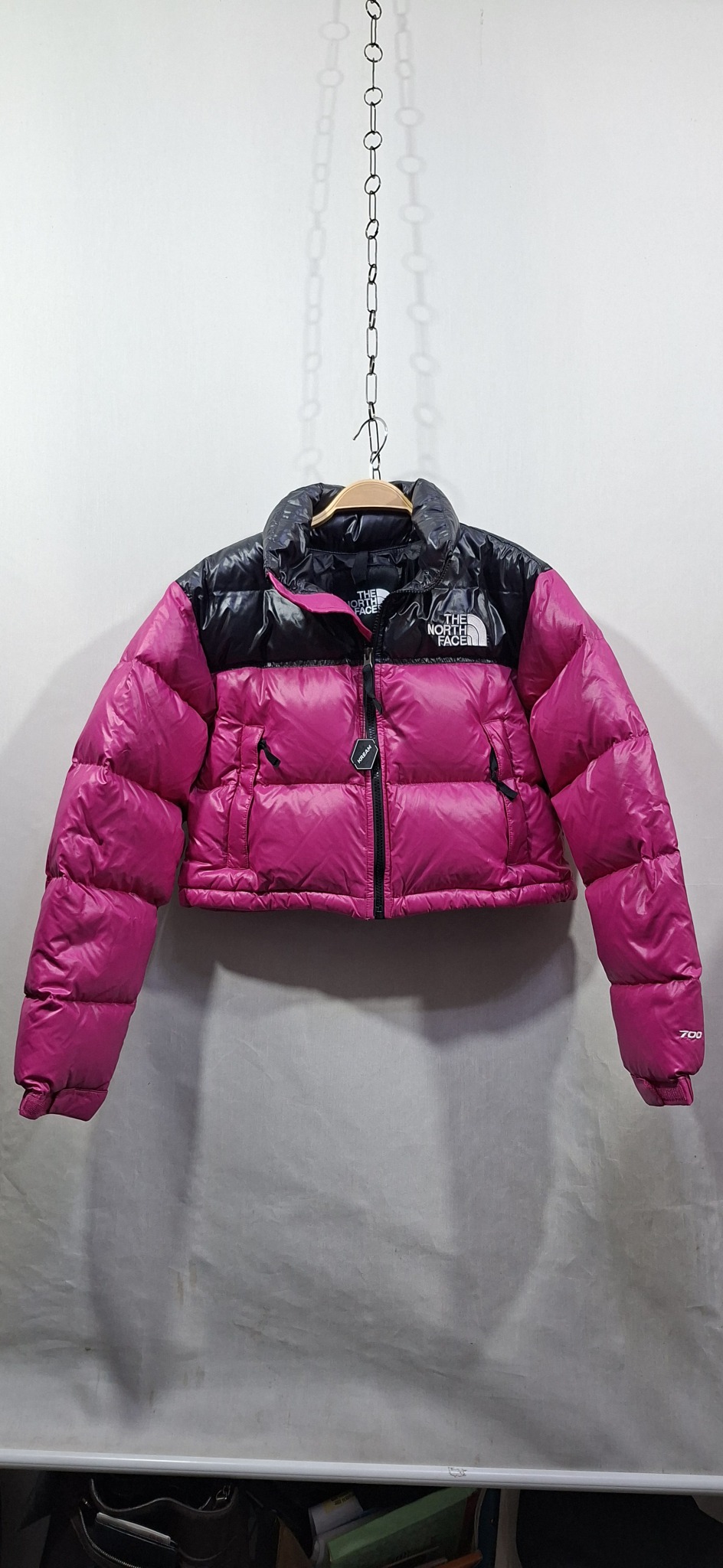 44~55 새상품 노스페이스눕시푸시아핑크 크롭패딩 여성숏패딩 겨울패딩