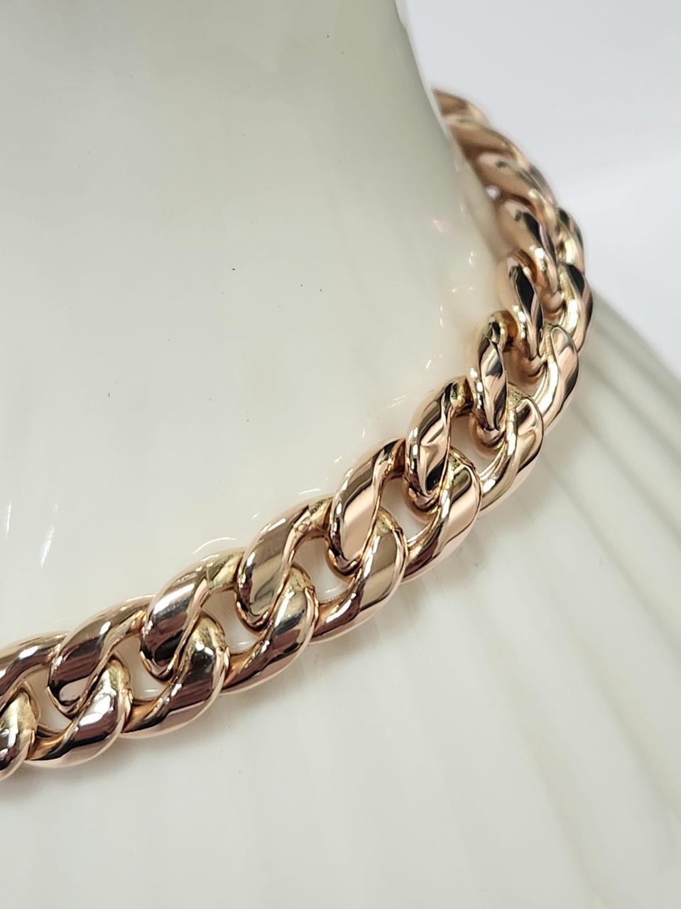 18k.할로우 커브체인팔찌 7.3mm.목걸이.발찌.새상품