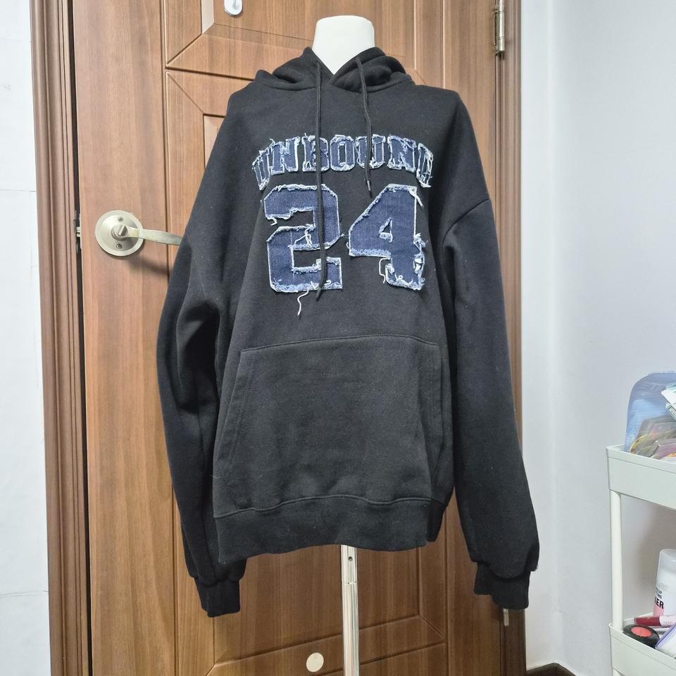 님여공용 데님 패치 후드티